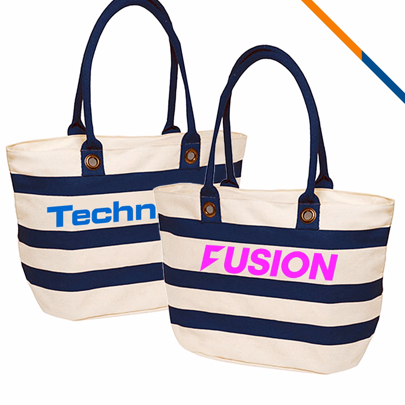 Tera Striped Tote Bag