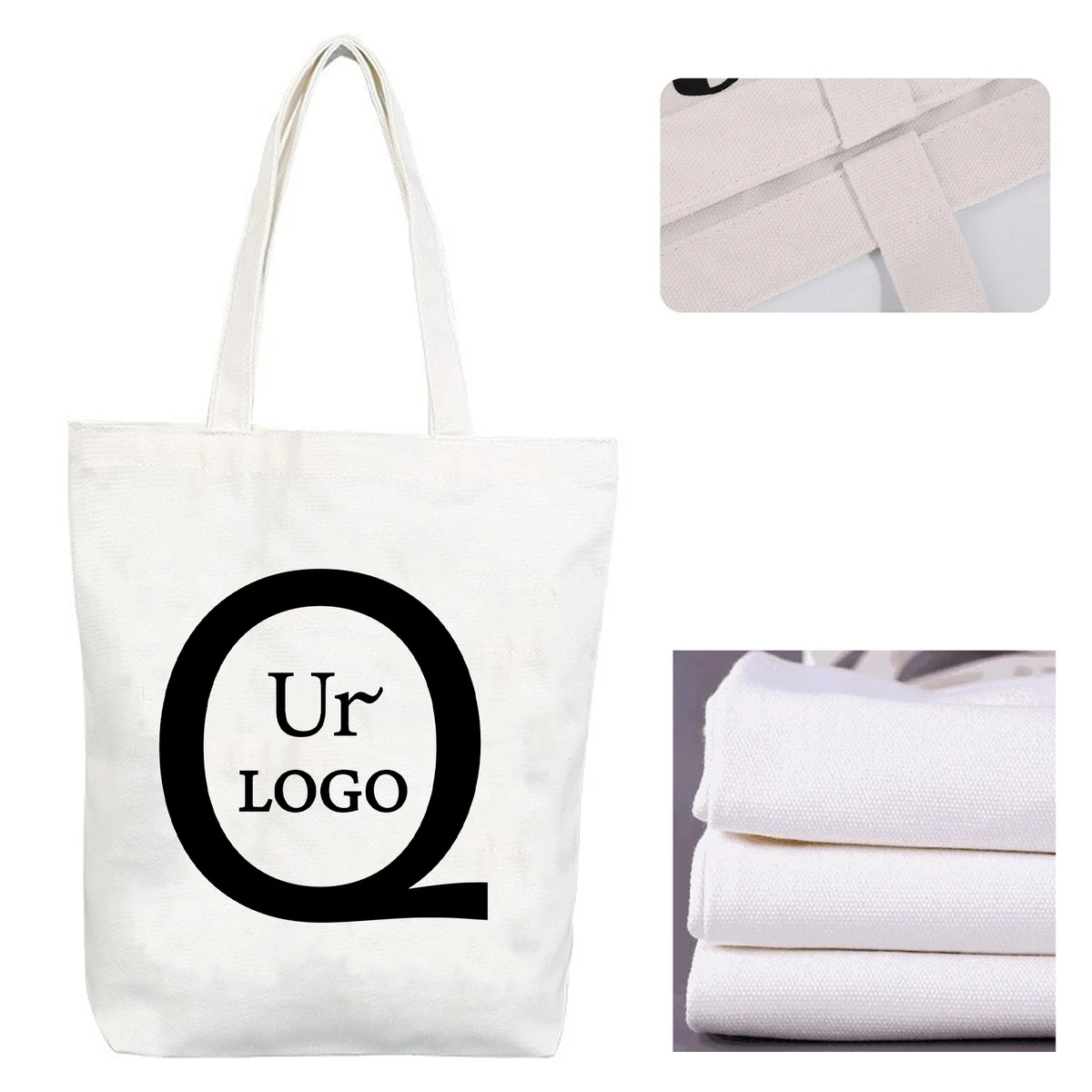 14.6 X 16.1 Inch Cotton Canvas Tote Bag 1