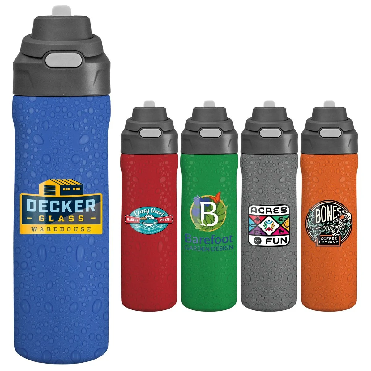 Pop Up 24 Oz. Recycled Raindrop Bottle, custom water bottle with logo imprint 1