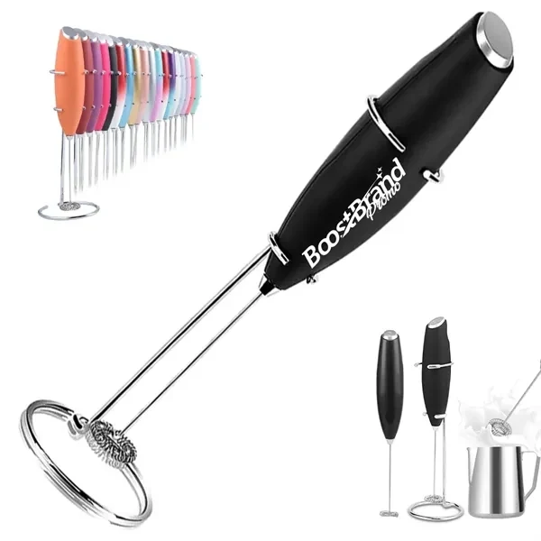 Custom Battery-Operated Milk Frother Whisk with Stainless Steel — Coffee Promo 1