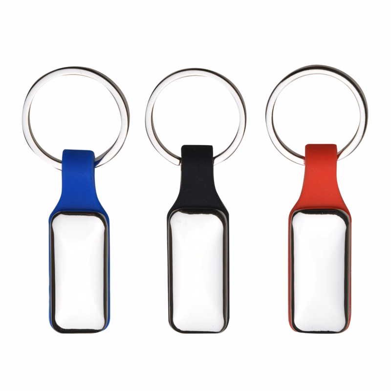 Silicone Strap Metal Keychain