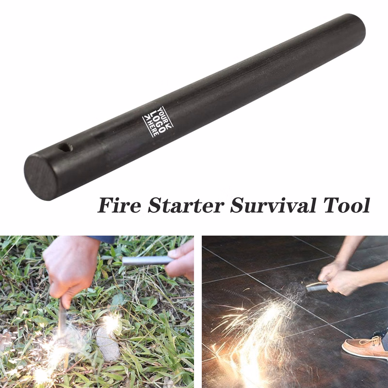 1/2 Inch X 6 Inch Large Ferro Rods Ferrocerium Rod Drilled Survival Fire Starter Flint Steel