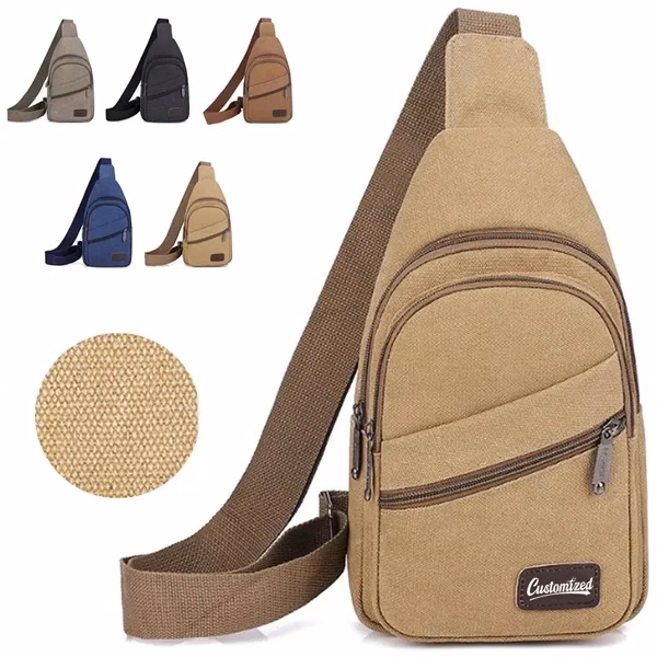 Custom Durable Canvas Tactical Crossbody Sling Bag — Outdoor Adventure & Commute