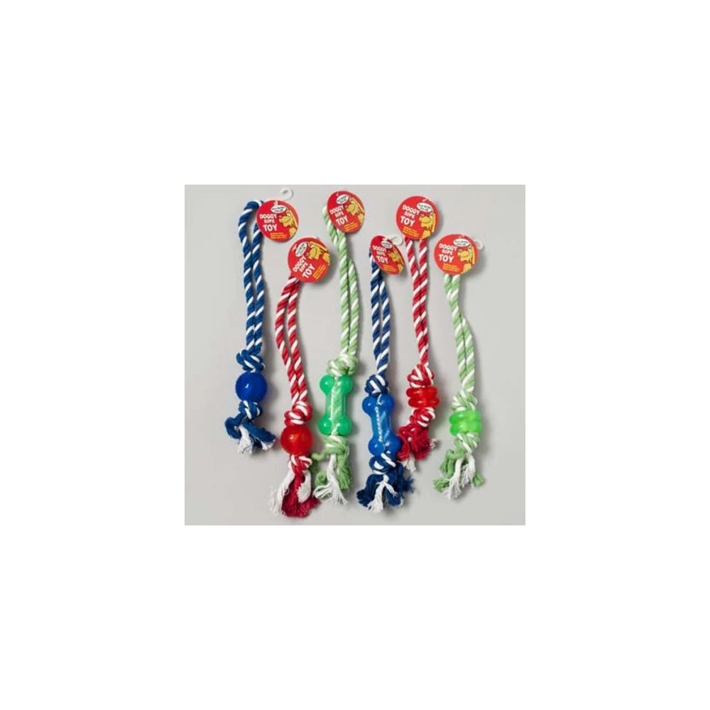 Dog Chew Toys - Rope & Rubber Assorted Colors 1