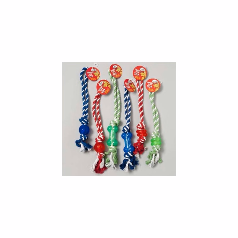 Dog Chew Toys - Rope & Rubber Assorted Colors