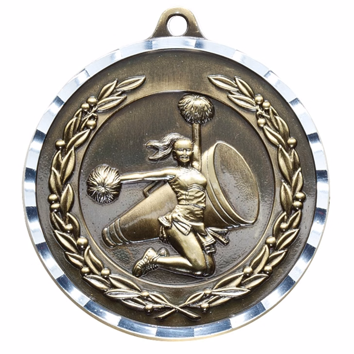 2" Cheer Diamond Cut Medal
