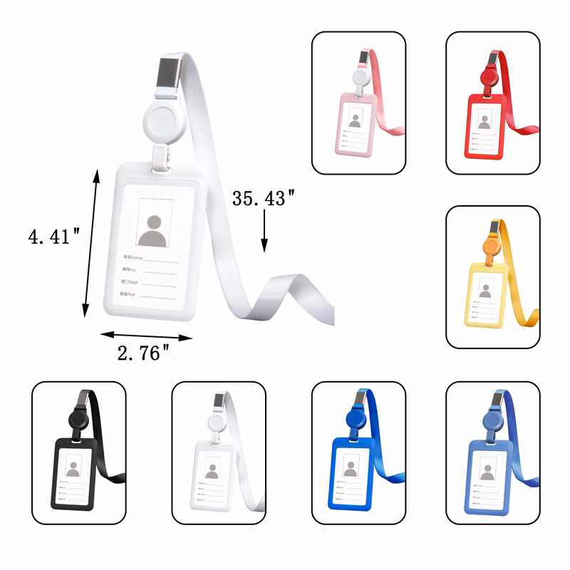 Retractable Lanyard PVC ID Card Holder