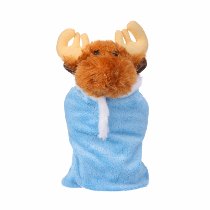 soft plush Moose in sleeping bag