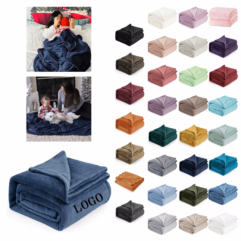 Soft Lightweight Plush Microfiber Fleece Blanket