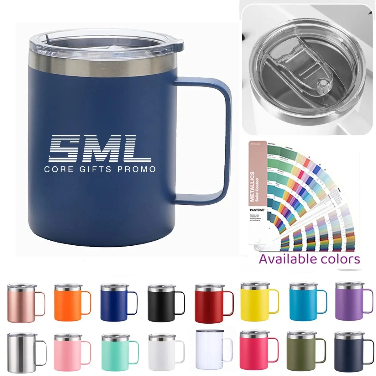 12oz Stainless Steel Vacuum Thermo Mug with Sealing Lid 1