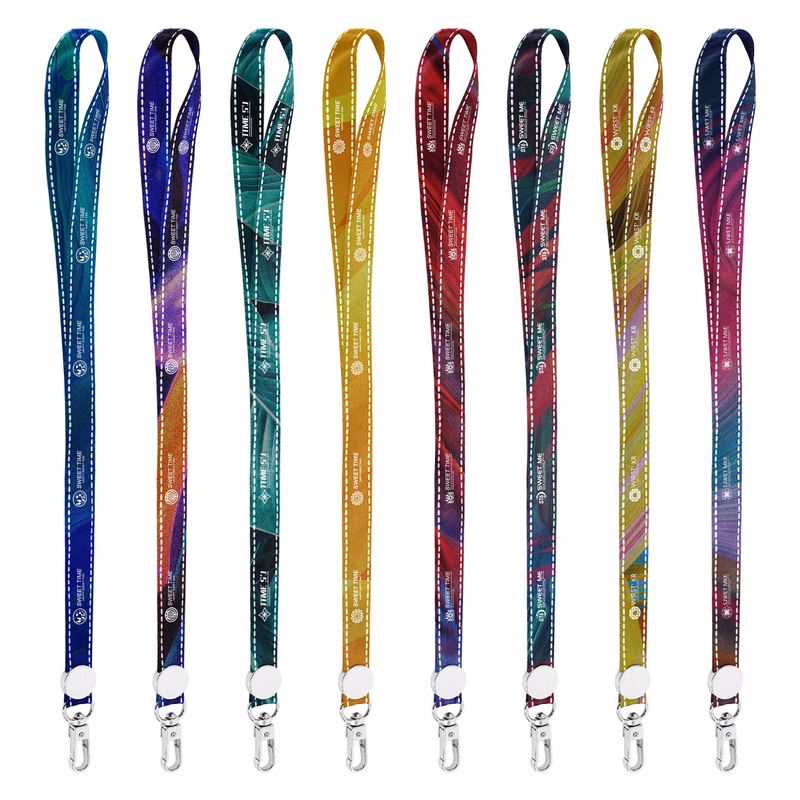 Polyester Dye Sublimated Lanyard With Round Buckle