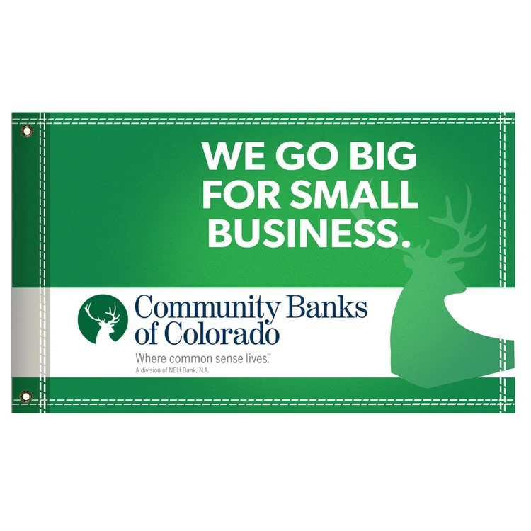 Custom Advertising Flag, Double-Sided - 02'H x 04'W 1