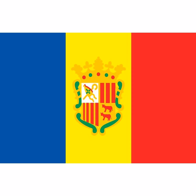 Andorra Flag - 2' x 3' - Nylon without Seal