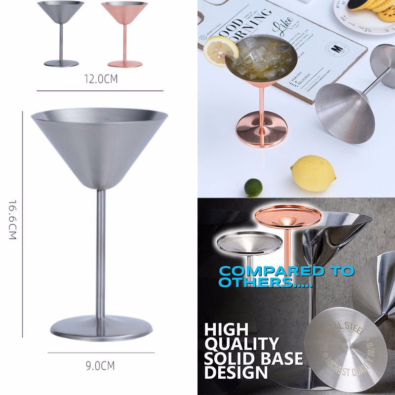 Stainless Steel Martini Glass