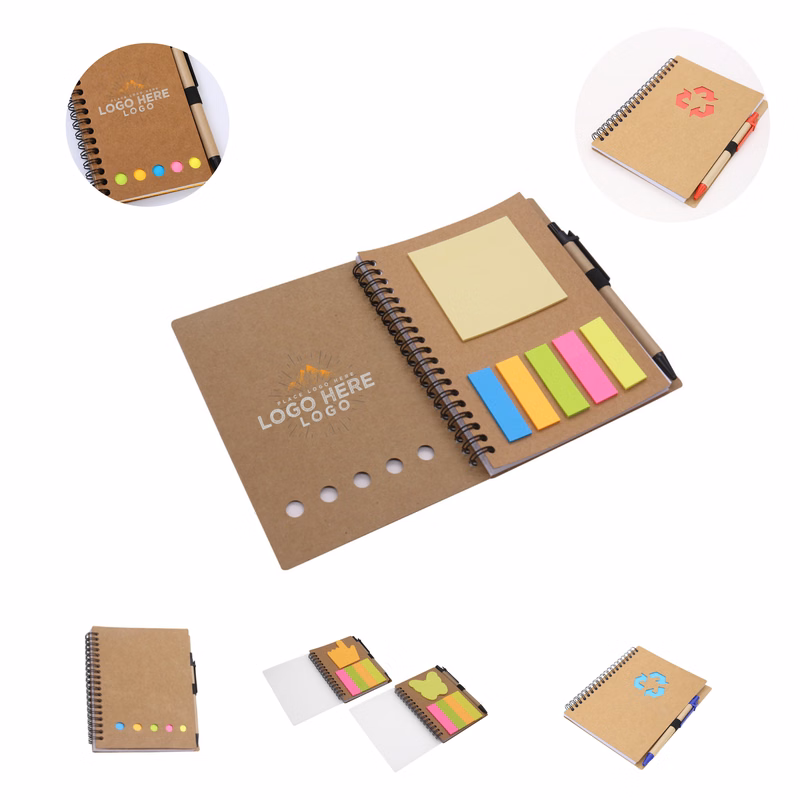 Full Color Imprint Spiral Diaries Notebook With Matching Pen