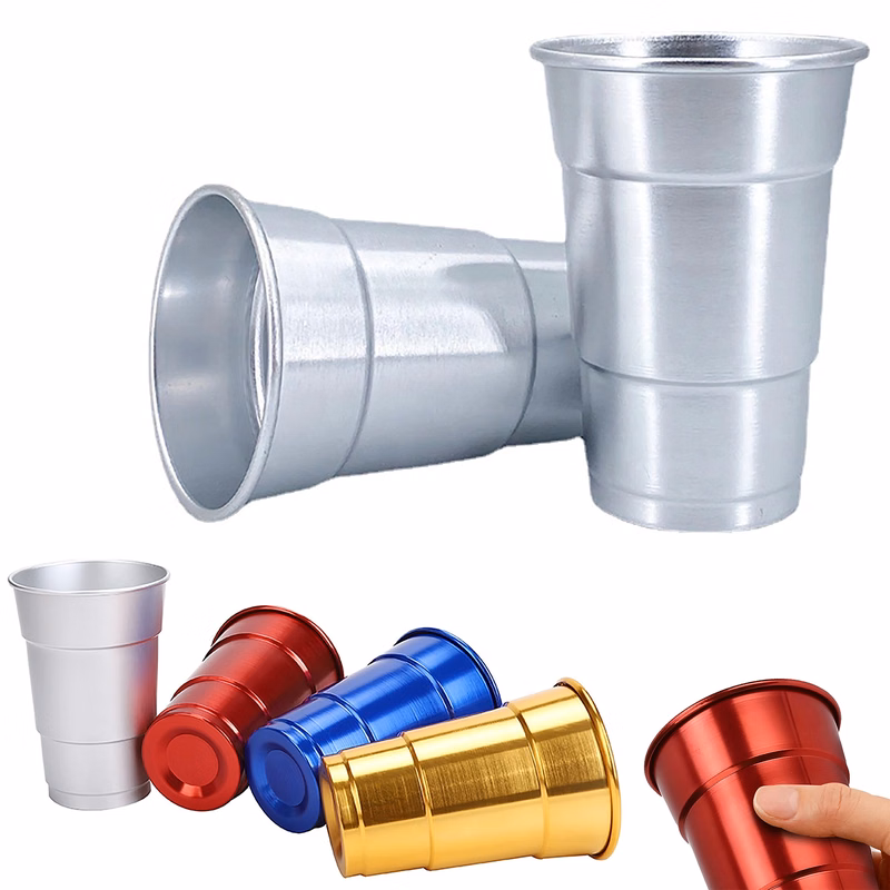 MOQ 100pcs 16oz Outdoor Camping Aluminum Cup