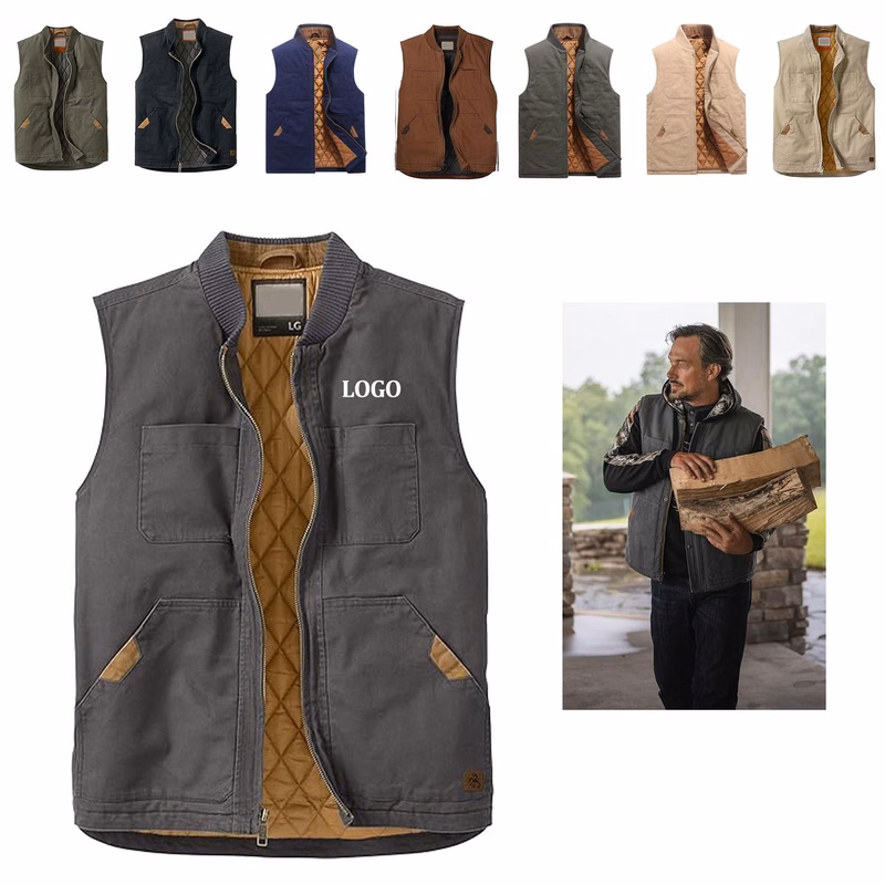 Casual Multi Pocket Vest Baseball Jacket