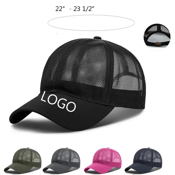 Custom Lightweight Polyester Mesh Baseball Cap — Packable Outdoor Sports Hat 1