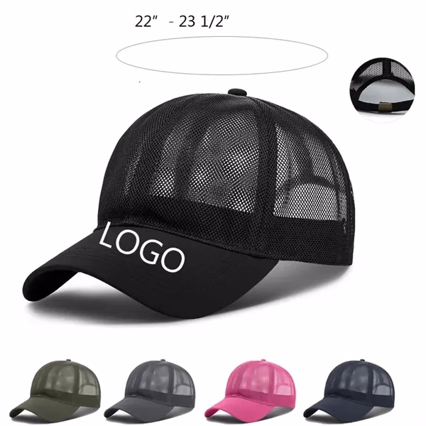 Custom Lightweight Polyester Mesh Baseball Cap — Packable Outdoor Sports Hat