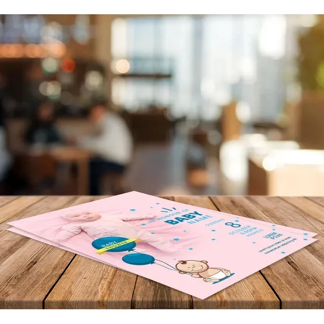 Flat Birth Announcement Cards (5.5" x 4.25") 1