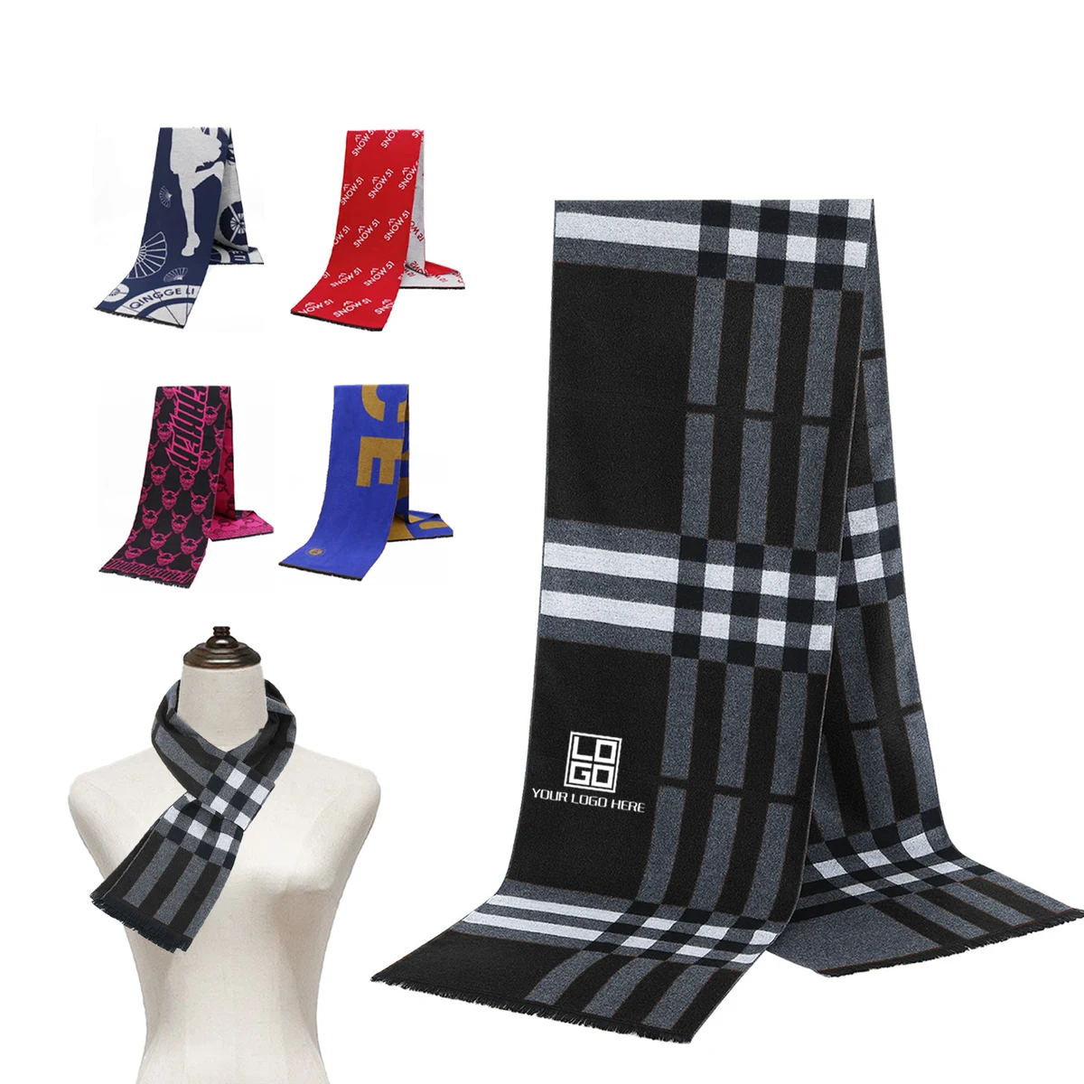 Premium Custom Warm Thick Scarf 1