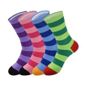 Mid Calf Crew Socks W/ 200 Needle/Jacquard Weave Fabric 1