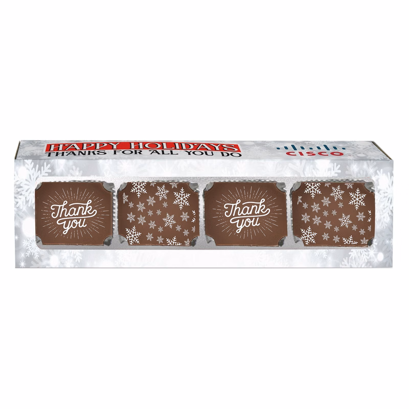 Thank You Snowflakes Chocolate Slider Box