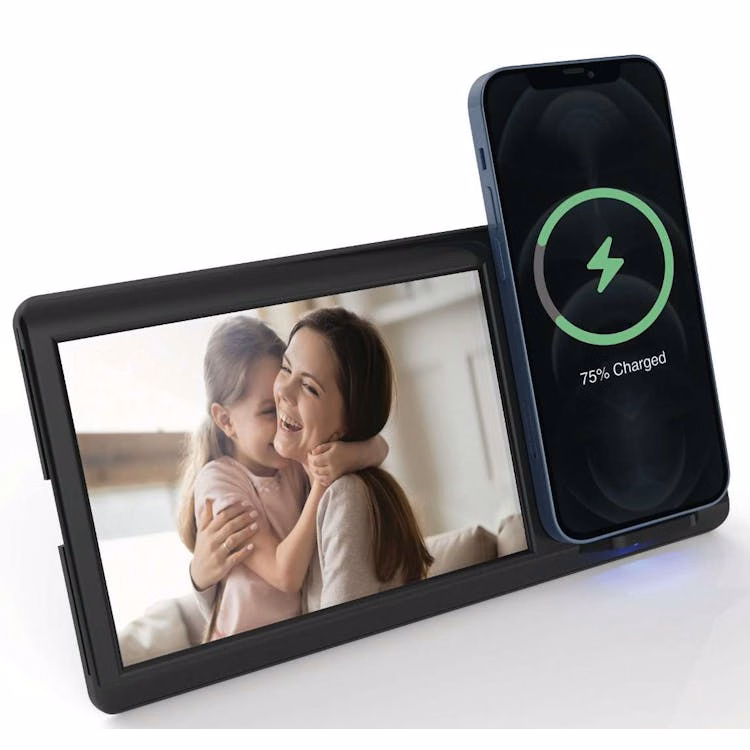 Wireless Charging Photo Display - Black