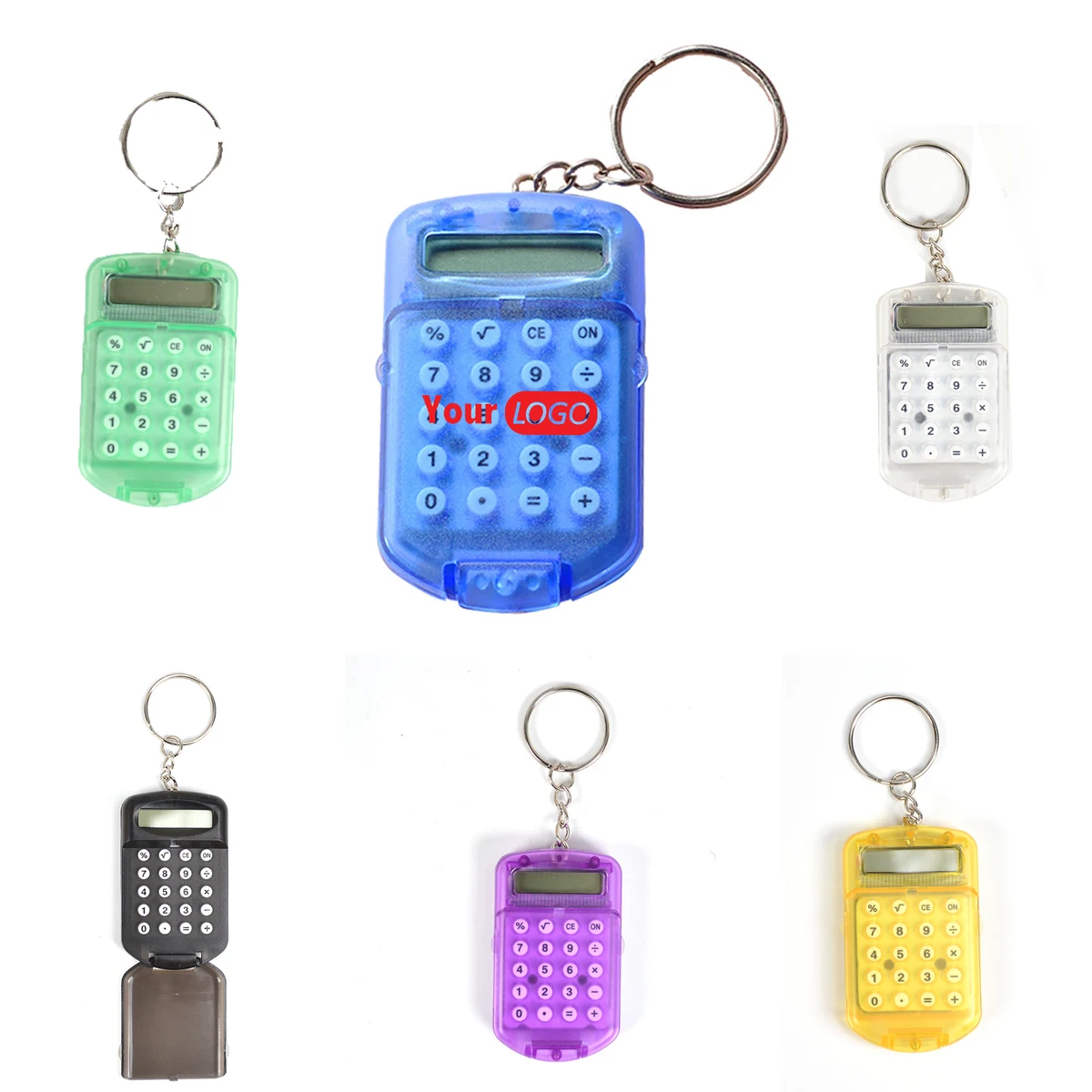 Flip-Top Transparent Calculator With Keychain 1