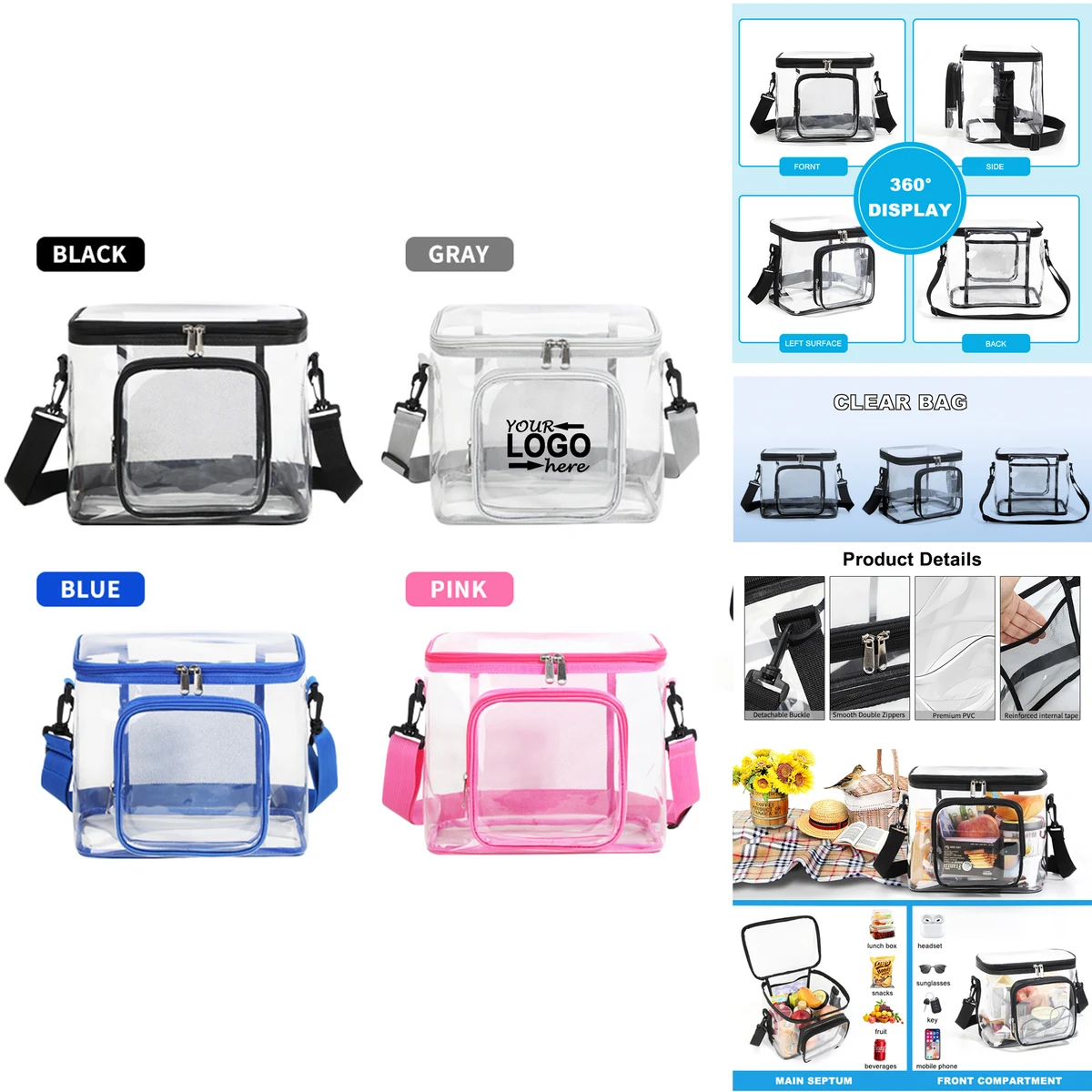 Transparent PVC Lunch Bag 1