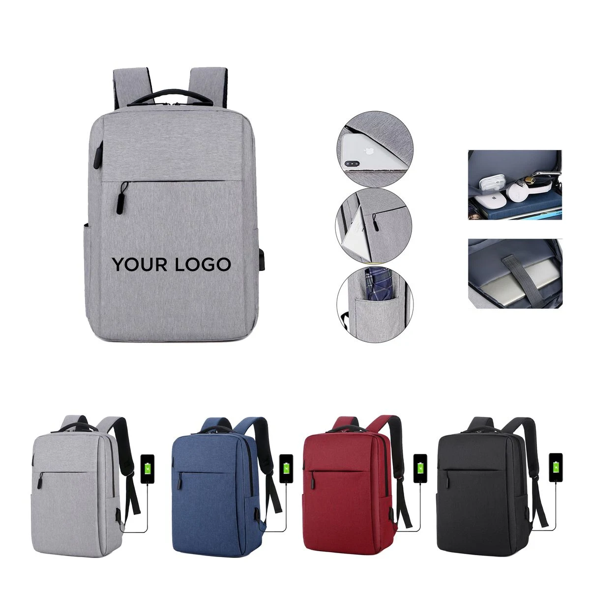 Business Commuter Backpack With USB Charging Slot 1