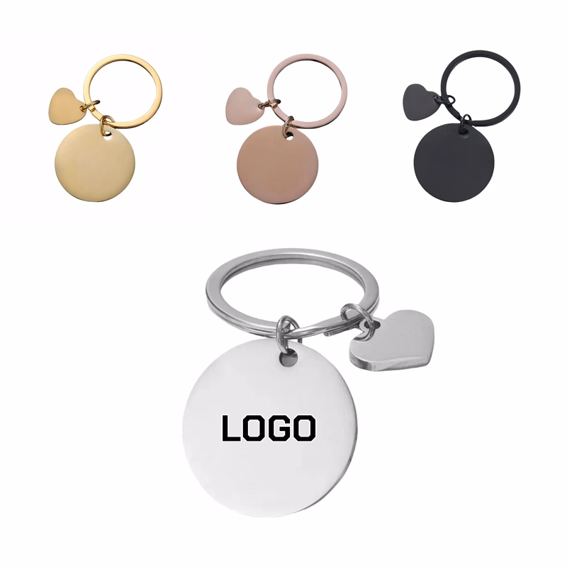 Metal Keychain With Heart Charm