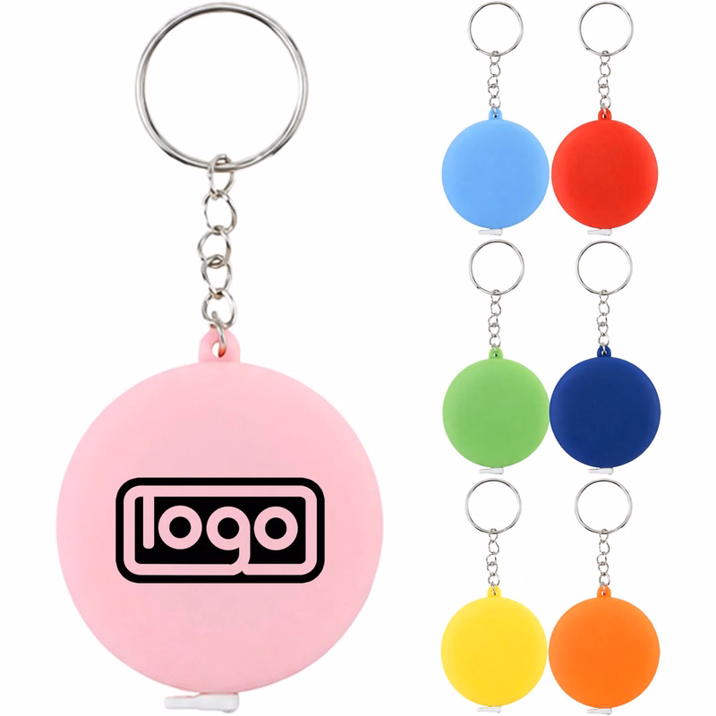 Round Tape Measure Keyring