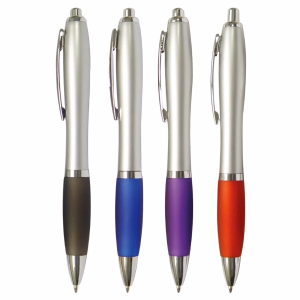 Curvy Plastic Click Ballpoint Pen