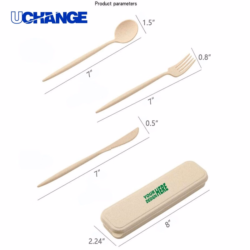 Wheat Straw Three-Piece Tableware