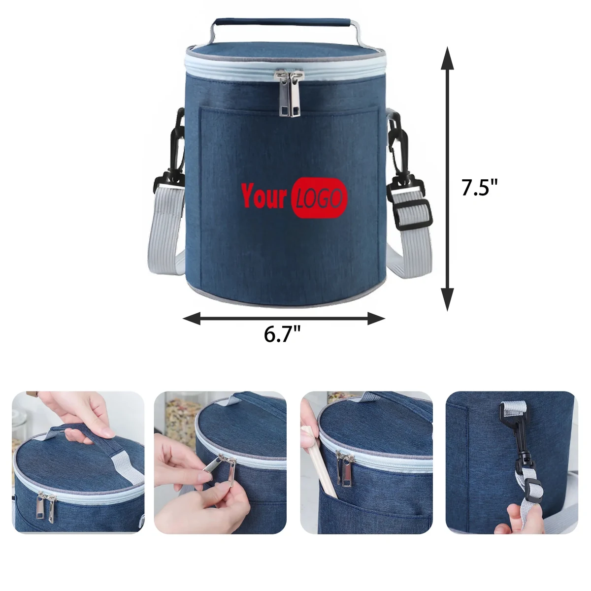 MOQ 50 PCS Cylindrical Insulation Handbag 1