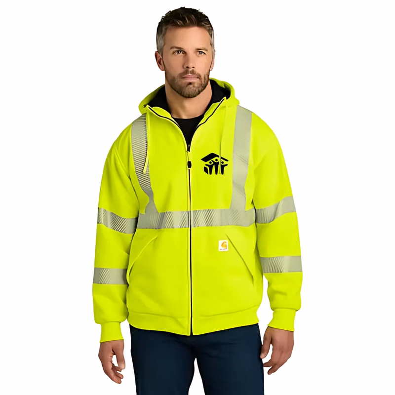 Carhartt(R) ANSI 107 Class 3 Lined Full-Zip Sweatshirt