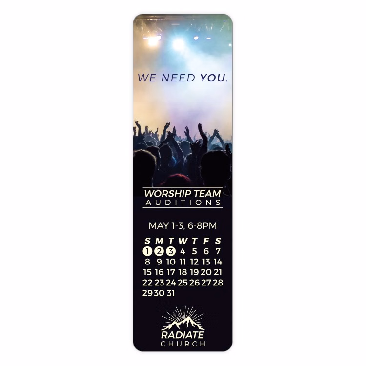 Religious Laminated Bookmark - 2.5x8.5 Rectangle - 14 pt.