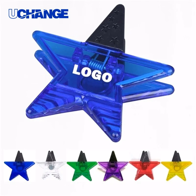 Jumbo Star Magnetic Memo Clip Strong-Grip Desk Holder