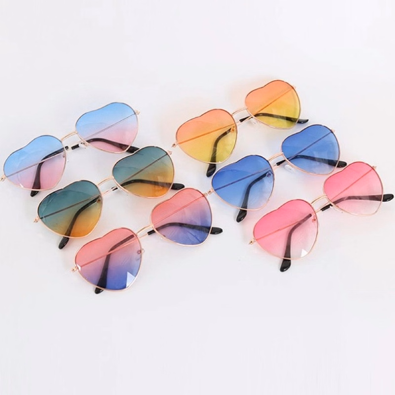 Heart Shape Vintage Retro Metal frame Sunglasses