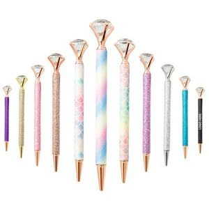 Diamond Glitter PU Leather Metal Pen 1