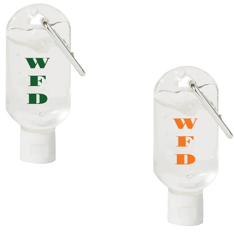 1.8 oz Hand Sanitizer with Carabiner Clip - 62% Alcohol 1