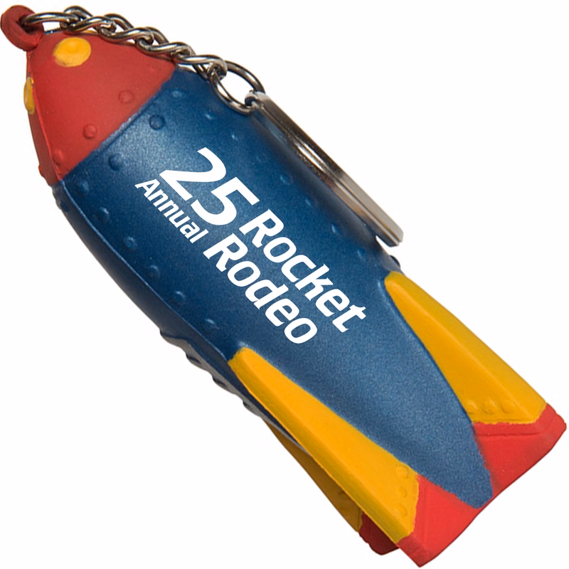 Multicolor Rocket Stress Reliever/Keyring