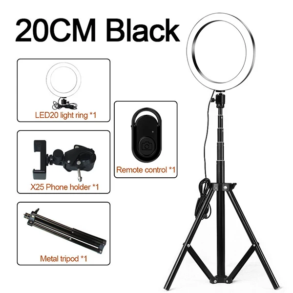 8" LED Selfi5e Ring Light with Tripod Stand 1