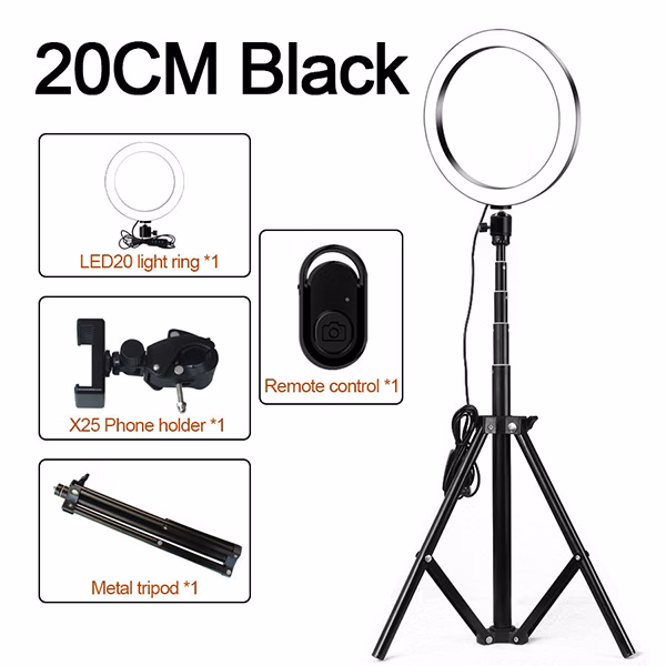 8" LED Selfi5e Ring Light with Tripod Stand