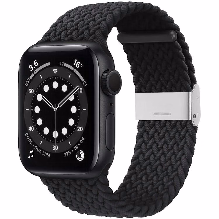 Apple Watch Braided Bands - Black Nylon 42mm/44mm/45mm