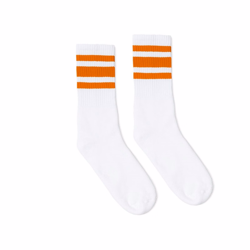USA-Made Striped Crew Socks - SC100