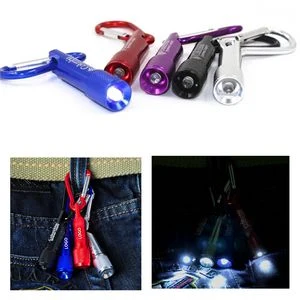 LED Flashlight Keychain With Aluminum Carabiner 1