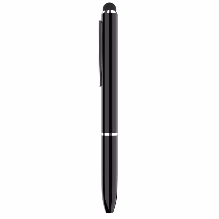 Slim Black Retractable Stylus Ball Pen