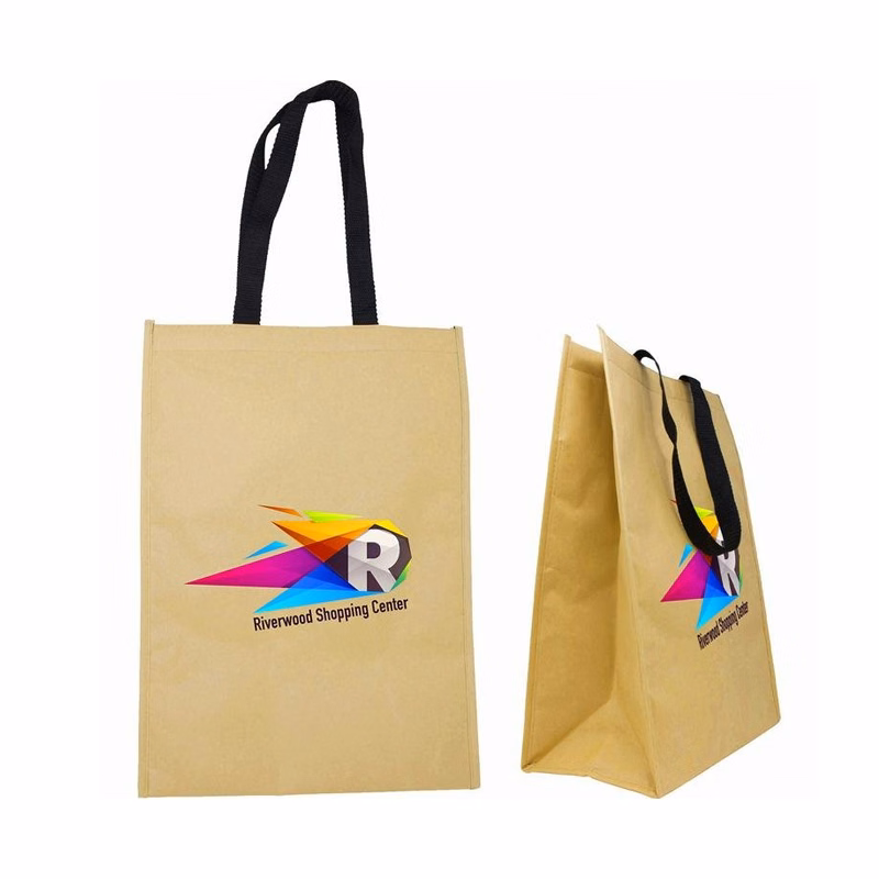 Brown Aluminum Foam Paper Bag with Webbed Handle